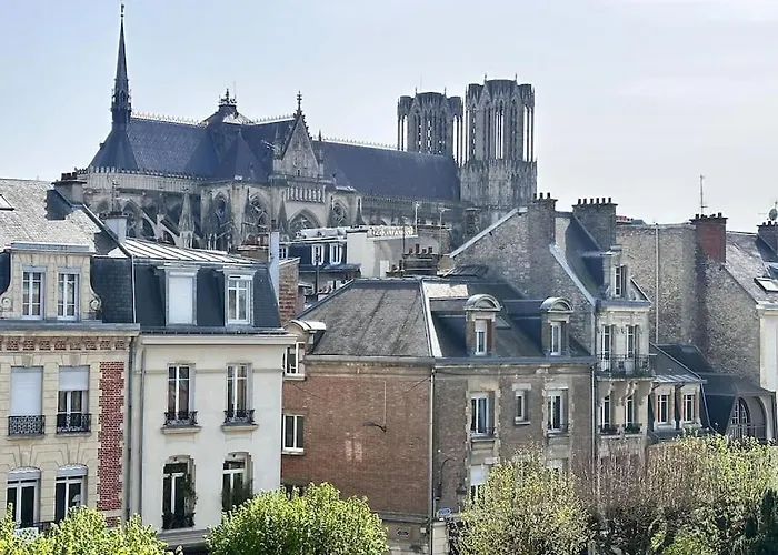 Forum Champagne Grand T2 Climatise Vue Cathedrale Reims
