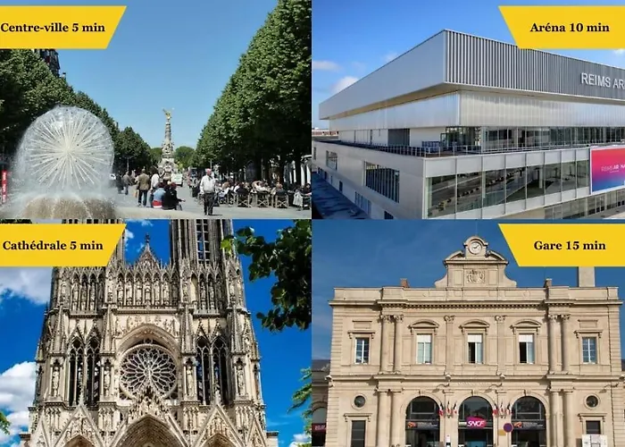 Forum Champagne Grand T2 Climatise Vue Cathedrale Reims